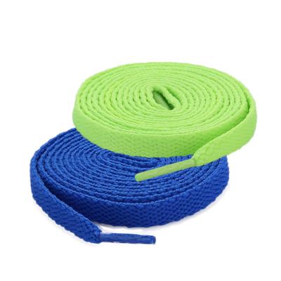 China Sporty Flat Bright Colorful Canvas Sneaker Tennis Shoe Laces Polyester Flat Laces for sale