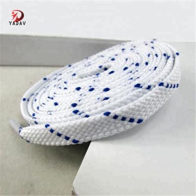 China White Football Flat Anti-skidding Elastic Laces Flat Colored Athletic Shoe Laces for sale