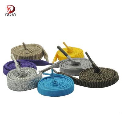 China Polyester Sports Flat Casual Elastic Kids Laces Tubular Sports Laces for sale