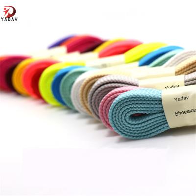 China Wholesale Custom Flat Yadav Polyester Flat Sneaker Tubular Shoe Laces for sale