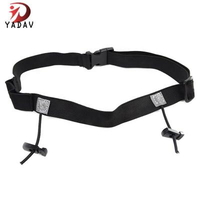 China Custom Athletes Waist Marathon Running Running Belt - Kids Pack Bibs Holder Marathon Belt with 3M Reflective Square for Night Safety for sale