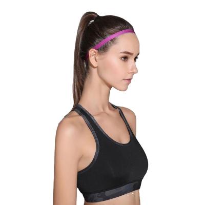 China Women Fashion Sports Hair Yoga Stretch Hair Gym Headwear Elastic Running Bands Braided Anti-skid Headband Sweatband Elastic Absorbing Women for sale