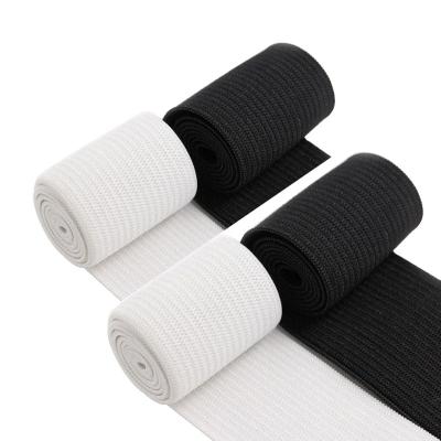 China Yadav Custom 40mm Wide Elastic Black Strong Woven Elastic Band for sale