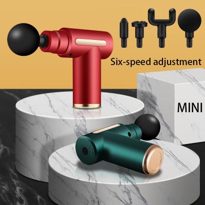 China Muscle Tissue Massage Gun 2022 New Sports Muscle Athlete Cordless Deep Tissue Handheld Cordless Deep Tissue Athlete Mini Massager With 6 Levels Launch Mini Handheld Fascia Gun for sale