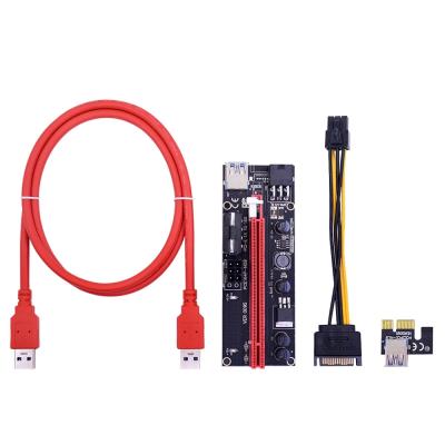 China VER009 Hardware VER009S 1X 4x 8x 16x Supplement pcie riser adapter electronic express card USB 3.0 PCI-E SATA 15pin to 6 pin power for sale