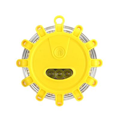 China Magnetic Base LED Road Flares Warning Light Roadside Emergency Disk Flashing Beacon for Car and Boat for sale