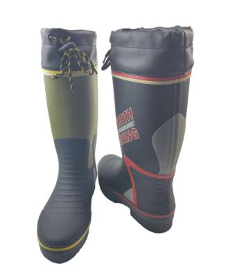 China New Arrival Latest Design Waterproof Color Matching Rain Men Rubber Boots for sale