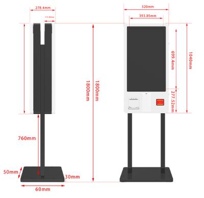 China 32 Inch Floor Stand Digital Signage Totem Equipment Outdoor LCD Advertising Screens Kisok For Supermarket/Underground for sale