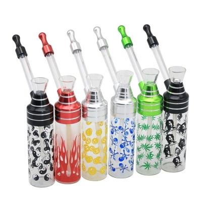 China Creative Green Smoking Pipe Easy Herb Portable Hookah Tobacco Shisha Water Pipe Big Size Glass Bottle Good Quality for sale