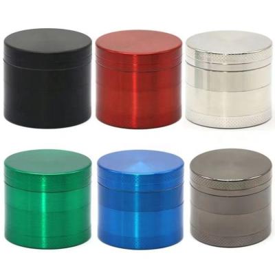 China Customizable 4 Parts 50mm Zinc Alloy Herb Grinder High Quality Zinc Alloy Smoking Grinder Accessories Solid Colors for sale