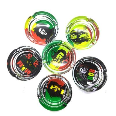 China Smoking Accessories BOB Ash Trays Classic Round Ashtrays Cartoon Glass Ashtray for sale