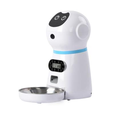 China Automatic Self Driver Automatic Food Dispenser Owner Voice Recording Stainless Bowl for sale