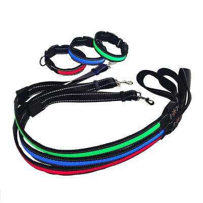 China Durable Traction Suit Waterproof Mesh Collar Traction Rope Dog Pet Collar Strap With Reflective Marking for sale