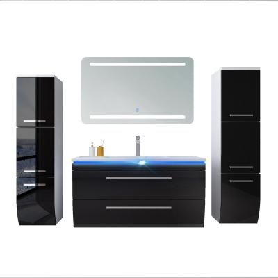 China Modern Luxury Led Bathroom Vanity Furniture Bathroom Mirror Cabinet for sale