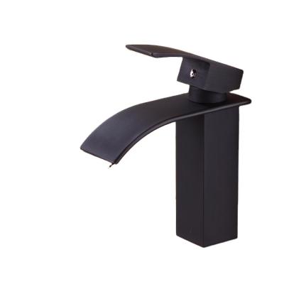 China Luxury Black Finish Bathroom Faucets Ceramic Metered Paint Basin Faucet for sale