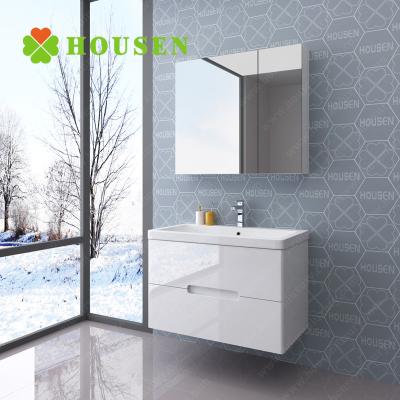 China Modern Wall Mounted House Bathroom Vanity European Style Bathroom Furniture for sale