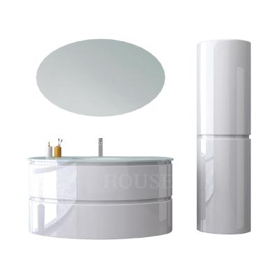 China New Design Bathroom Vanity Modern Bathroom Cabinet With Sink And Mirror for sale