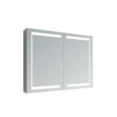 China Mordern Bath Housen Double Bathroom Cabinet Mirror Wall Mounted for sale