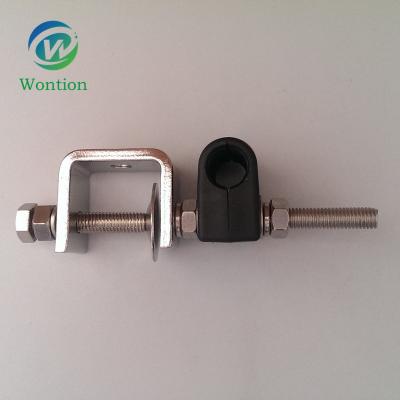 China RG8 Cable Clamp Power Cable Clamp / Single Way Clamp / Stainless Steel Clamp for sale