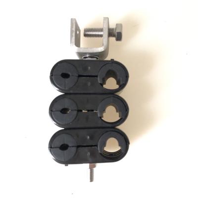 China Telecommunication fiber clamp, clamp, conductor power 3fiber 3power 2X25mm2 clamp for sale