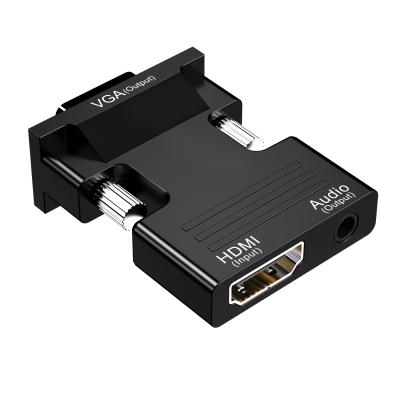 China 1080P Car Female To VGA Male Adapter Converter With 3.5mm Audio Input for sale