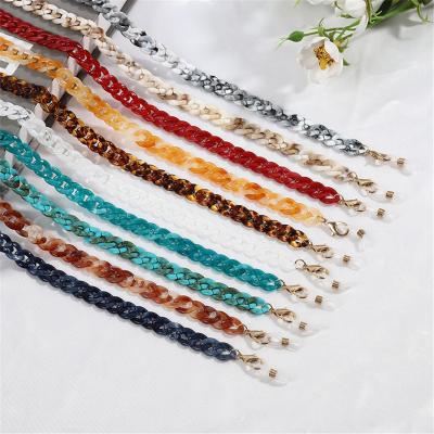 China Eco-Friendly Eyeglass Chains Masking Lanyard Eyewear Retainer Strap Holder For Women Black Acrylic Beaded Eyeglass Chain for sale