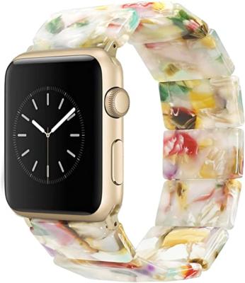 China Fanshion Fashion Apple Watch Band For Women Turtle Resin Watch Band Elastic Strap For IWatch Series Watch Band for sale