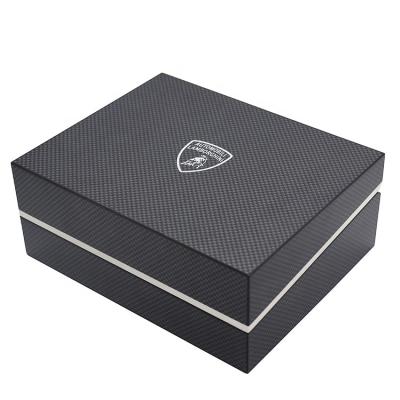 China Handmade Custom Logo Wooden Watch Box With Gift Box Packaging Luxury Gift Carbon Fiber for sale