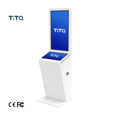 中国 43inch + 23.6inch Hd Floor Stand Windows Smart Commercial Floor Stand Touch Screen Interactive Digital Signage Kiosk 販売のため