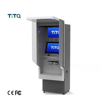 Cina Dual Screens Self Service Cash Acceptor And Dispenser Bill Payment Machine Outdoor Ttw Insurance Kiosk in vendita