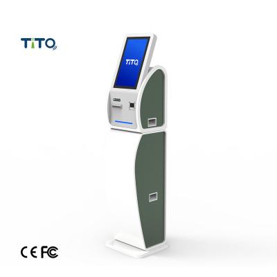 Китай Retail Queue Management Kiosk Ticket Dispenser With QR Code Scanner And Touch Screen продается