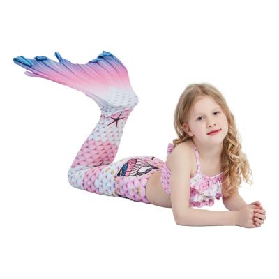 China Viable Hot Selling Children's Swimwear Girls Swimwear Shark Three-Piece Suit Mermaid Swim Tail Swimsuit Bikini for sale