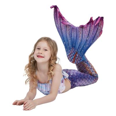 China ZHANBO Viable Kids 3 Pcs Fancy Girls Swimming Mermaid Kids Mermaid Tails For Girls Swimming Swimwear for sale