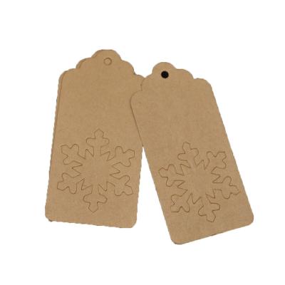 China High Quality Premium Recycled Materials Kraft Paper Christmas Gift Tag, Christmas Hang Tag for sale