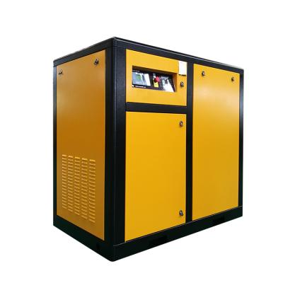 China Lubricated 37kw/50hp 8bar double screw air compressor machine in china for textile technology for sale