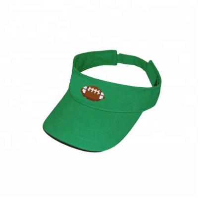 China Character Customized Needlepoint Embroidery Logo Sports Sun Visor Hat for sale