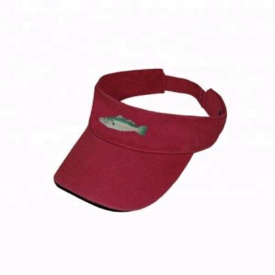 China Wholesale Character Cotton Needlepoint Sports Visor Hat for sale