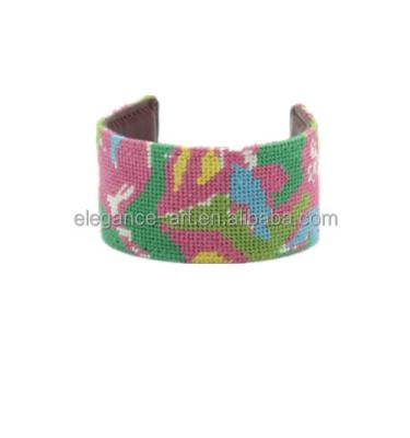 China CLASSIC Custom Colorful Needlepoint Bangle Bracelets For Women for sale