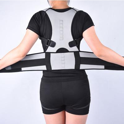 China Adjustable Elasticity Breathable Magnetized Double Pressurized Posture Corrector Back Brace Adjustable Back Support for sale