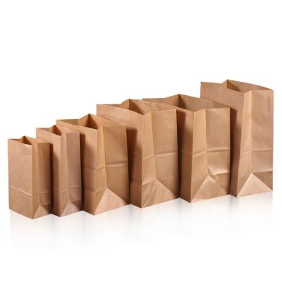 China Custom Eco Friendly Recyclable Kraft Paper Food Grade Paper Bags Personalized Baking Shopping With Handles Wrapping Restaurant Paper Bag for sale