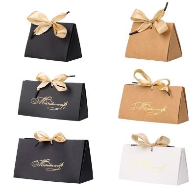 China Sacola de papel small recyclable bolsa cardboard cosmetics bag brown with logo reusable wedding gift wrapping paper bag for store for sale