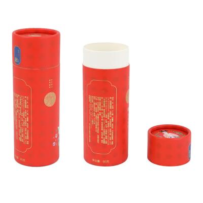 China Recycled Materials Luxury Packaging Multiple Color Printing Recycled Paper Tea Tube Gift Box Cylinder With Lid for sale