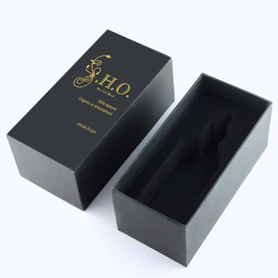 China Recycled Materials Handmade Recyclable Craft Custom Design Hot Stamping Cardboard Lid Perfume Gift Box for sale