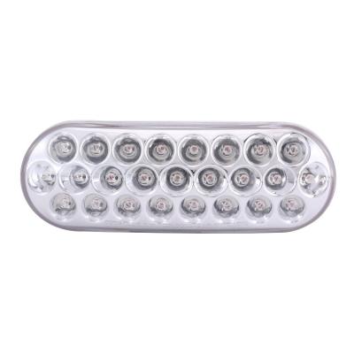 China Super Bright Clear PC Lens 6 Inch Truck Oval Tail Lamp Led Trailer Stop Side Marker Turn Light for sale