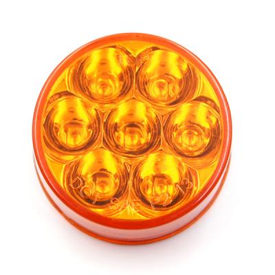 China Amber Lens Round 7 Inch LED DOT Stop Turn Side Marker Tail Light Truck Trailer 2 PC Lens for sale