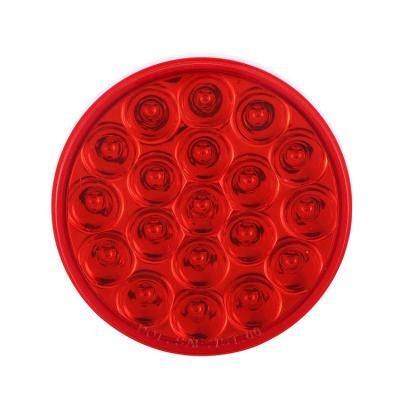 China PC Lens 4 Inch Round Led Red 19 DOT E-Mark Car Brake Roadhouse Turn Trailer Tail Lights for sale