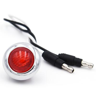 China New 0.75 PC Lens Marker Triple 3 LED Diodes Truck Trailer Clearance Red Mini Button Light Side Indicators for sale