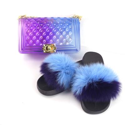 China Cheap high quality set of woman handbag plush slippers from factory wholesale price high quality for sale