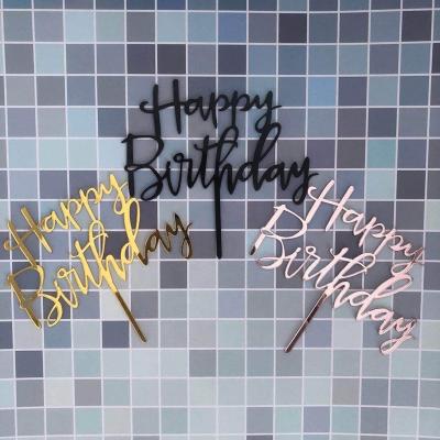 China Event Acrylic Salt Topper Cake Tool Party Accessories Happy Birthday Birthday Cake and Carry Kaile The Most Popular GoldenHot Party Supplies for sale