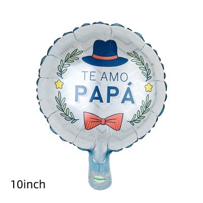 China Party Supplies 18 Inch Fathers Day Aluminum Foil Balloon Feliz Papa Spanish Papa Foil Balloon Party Supplies for sale